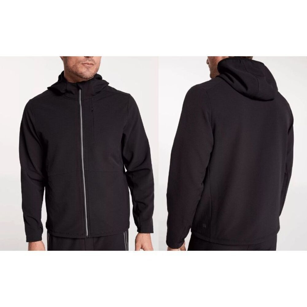 VRST Men’s Cold Weather Performance Hooded Jacket Wind & Water Resistant Black S